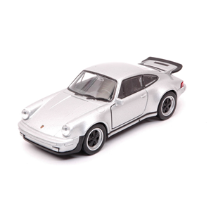PORSCHE 911 TURBO 1977 SILVER cm 11 Welly Auto Stradali Modellino
