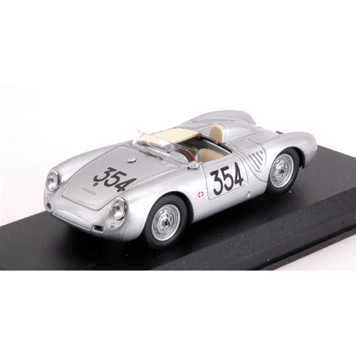 PORSCHE 550 RS N.354 11th MILLE MIGLIA 1957 HEINZ SCHILLER 1:43 Best Model Auto Competizione Modellino