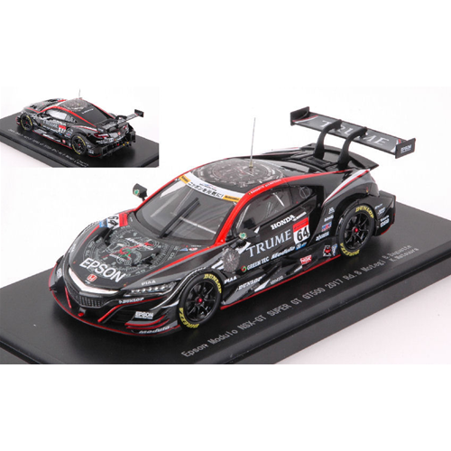 HONDA NSX -GT N.64 10th MOTEGI SUPER GT500 2017 B.BAGUETTE-MATSUURA 1:43 Ebbro Auto Competizione Modellino