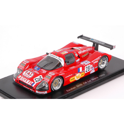 SAUBER SHS C6 N.28 ACCIDENT LE MANS 1993 R.BASSALER-P.BOURDAIS-J.L.CAPETTE 1:43 Spark Model Auto Competizione Modellino