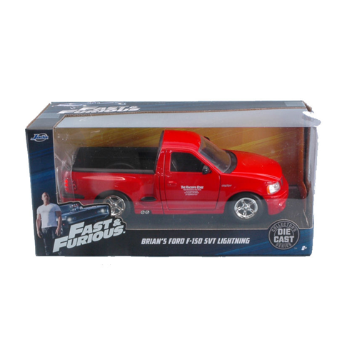 BRIAN'S FORD F-150 SVT LIGHTNING 1999(2001) FAST & FURIOUS  RED  1:24 Jada Toys Movie Modellino