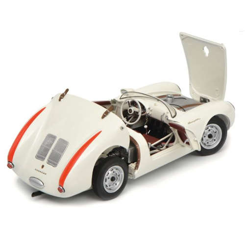 PORSCHE 550A SPYDER 1952 (70th Anniversary) WHITE 1:18 Schuco Auto Stradali Modellino