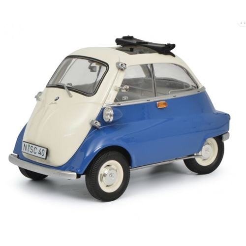 BMW ISETTA EXPORT 1960 BLUE 1:18 Schuco Auto Stradali Modellino