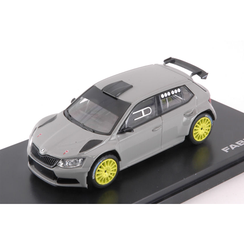 SKODA FABIA III R5 (2015) GREY STILL UNI 1:43 Abrex Auto Rally Modellino