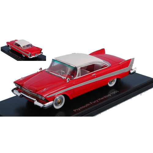 PLYMOUTH FURY HARD TOP 1958 RED/WHITE 1:43 Neo Scale Models Auto Stradali Modellino