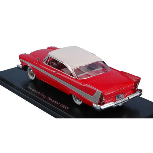 PLYMOUTH FURY HARD TOP 1958 RED/WHITE 1:43 Neo Scale Models Auto Stradali Modellino