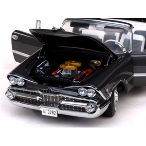 DODGE CUSTOMS ROYAL LANCER CONVERTIBLE 1959 DARK GUN METAL 1:18 SunStar Auto Stradali Modellino