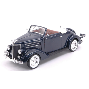 FORD DELUXE CONVERTIBLE 1936 DARK BLUE 1:24 Welly Auto Stradali Modellino