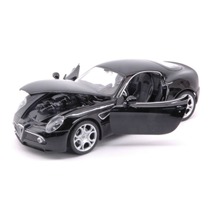 ALFA ROMEO 8C COMPETIZIONE 2006 BLACK 1:24 Welly Auto Stradali Modellino