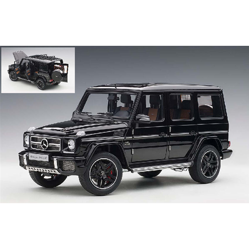MERCEDES AMG G 63 2017 GLOSS BLACK FULL OPENINGS 1:18 AutoArt Auto Stradali Modellino