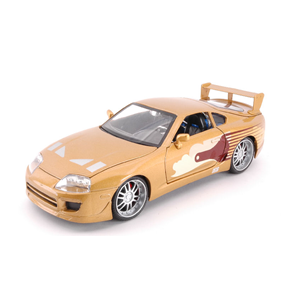 SLAP JACK'S TOYOTA SUPRA FAST & FURIOUS GOLD 1995 1:24 Jada Toys Movie Modellino