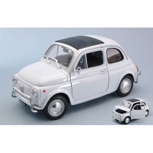 FIAT 500 L 1968 WHITE 1:18 Welly Auto Stradali Modellino