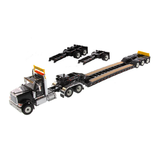 HX520 TANDEM TRACTOR 6X4 2018 BLACK + XL120 TRAILER 1:50 Diecast Master Camion Modellino