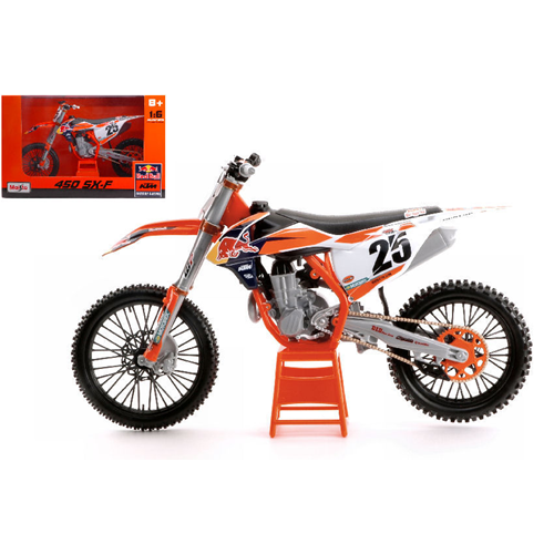 KTM 450 SX-F N.25 MARVIN MUSQUIN RED 1:6 Maisto Moto Modellino