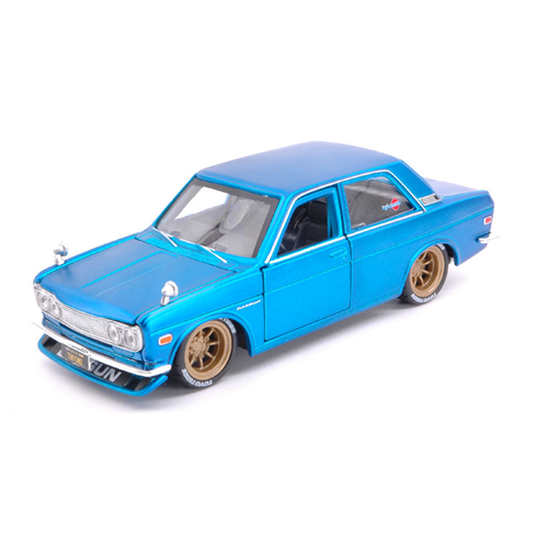 DATSUN 510 1971 BLUE 1:24 Maisto Tuning Modellino
