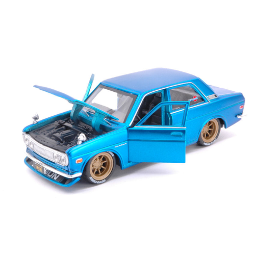 DATSUN 510 1971 BLUE 1:24 Maisto Tuning Modellino