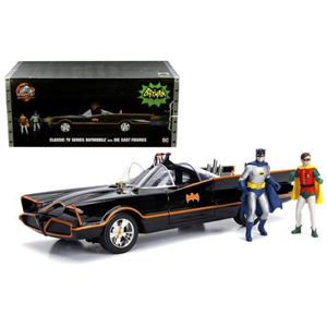 BATMOBILE 1966 WITH BATMAN & ROBIN FIGURE 1:18 Jada Toys Movie Modellino