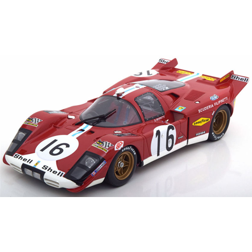 FERRARI 512 S N.16 ACCIDENT LE MANS 1970 G.MORETTI-C.MANFREDINI 1:18 CMR Auto Competizione Modellino