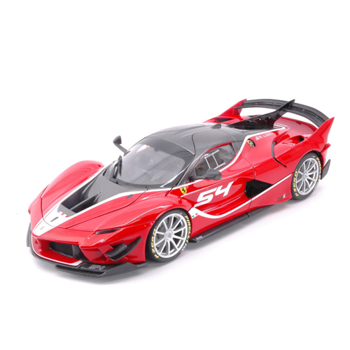 FERRARI FXX-K EVOLUZIONE N.54 RED SIGNATURE WITH SHOWCASE FINALI MONDIALI 2017 M.LUZICH 1:18 Burago Auto Competizione Modellino