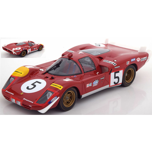 FERRARI 512 S LONG TAIL N.5 ACCIDENT LE MANS 1970 J.ICKX-P.SCHETTY 1:18 CMR Auto Competizione Modellino