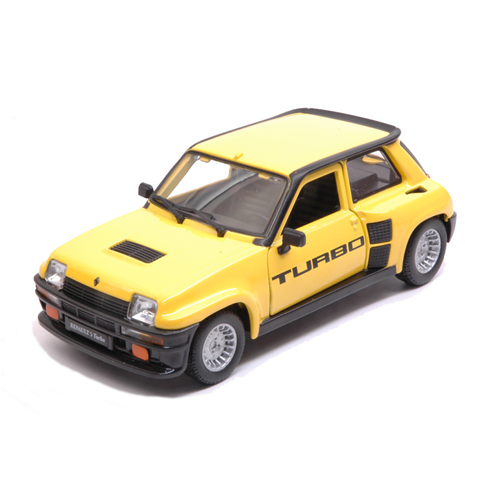 RENAULT 5 RURBO 1982 YELLOW/BLACK 1:24 Burago Auto Stradali Modellino