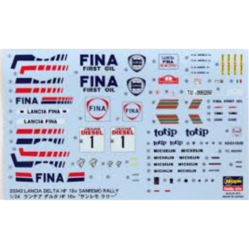LANCIA DELTA HF 16V N.1 WINNER RALLY SANREMO 1991 D.AURIOL-B.OCELLI KIT 1:24 Hasegawa Kit Auto Modellino