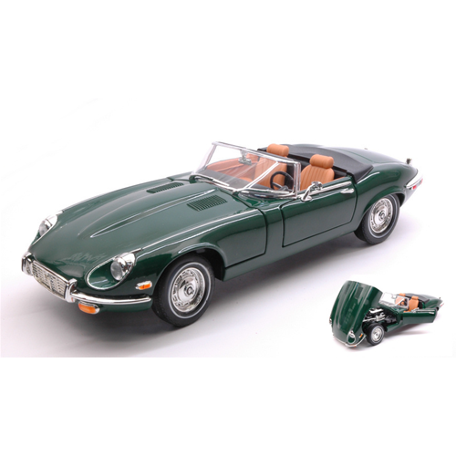 JAGUAR E-TYPE 1971 GREEN 1:18 Lucky Die Cast Auto Stradali Modellino