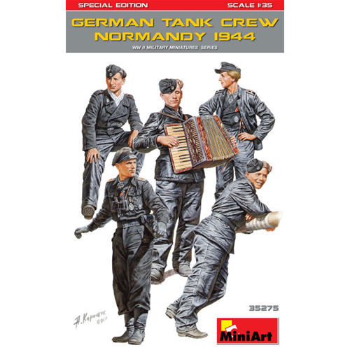GERMAN TANK CREW (NORMANDY 1944) KIT 1:35 Miniart Kit Figure Militari Modellino