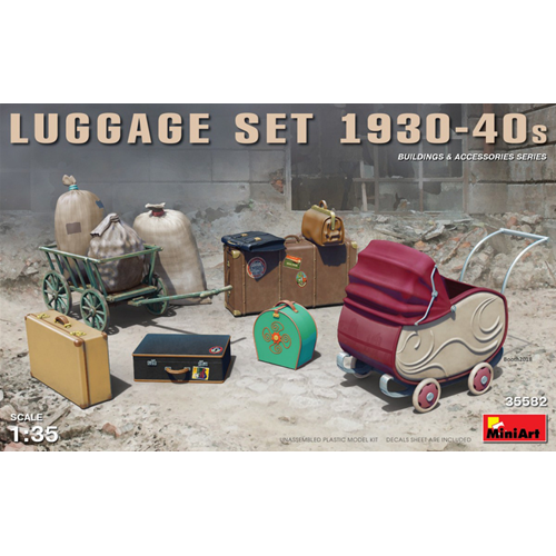 LUGGAGE SET 1930-40s KIT 1:35 Miniart Kit Diorami Modellino