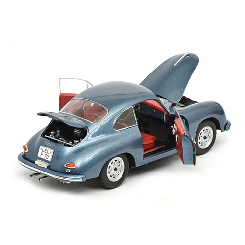 PORSCHE 356 A BLUE 1:18 Schuco Auto Stradali Modellino
