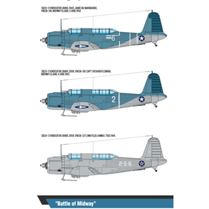 SB2U-3 VINDICATOR "BATTLE OF MIDWAY" KIT 1:48 Academy Kit Aerei Modellino