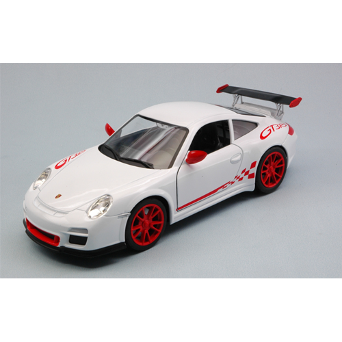 PORSCHE 997 GT3 RS 2010 WHITE 1:24 Lucky Die Cast Auto Stradali Modellino