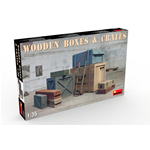 WOODEN BOXES & CRATES KIT 1:35 Miniart Kit Diorami Modellino