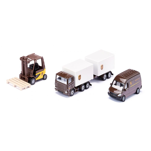 CAMION + FURGONE + MULETTO UPS BOX cm 24 Siku Camion Modellino
