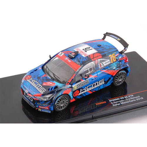 HYUNDAI i20 R5 N.76 RALLY MONTE CARLO 2018 SARRAZIN-RENUCCI 1:43 Ixo Model Auto Rally Modellino