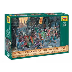 FRENCH INFANTRY 100 YEARS WAR KIT 1:72 Zvezda Kit Figure Militari Modellino
