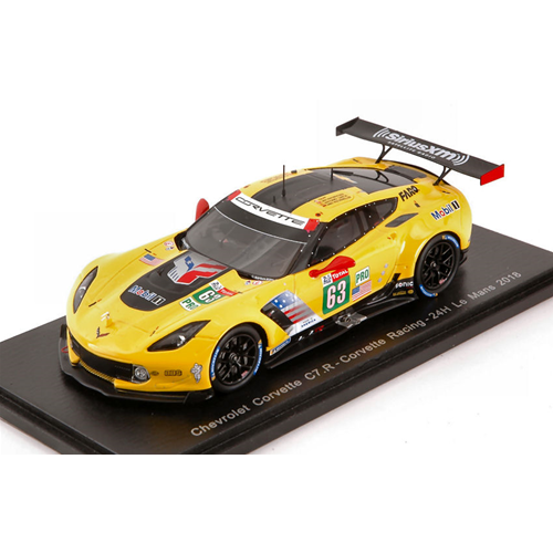 CORVETTE C7 N.63 21th LE MANS 2018 J.MAGNUSSEN-A.GARCIA-M.ROCKENFELLER 1:43 Spark Model Auto Competizione Modellino