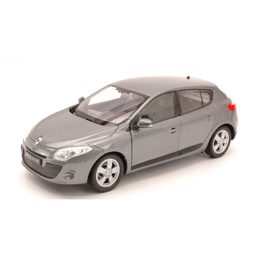 RENAULT MEGANE 2009 METALLIC GREY 1:24-27 Welly Auto Stradali Modellino