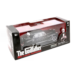 LINCOLN CONTIN.1941 THE GODFATHER 1972 WITH BULLET WHOLE DAMAGE BLACK 1:43 Greenlight Movie Modellino