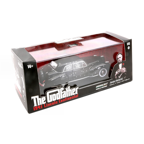 LINCOLN CONTIN.1941 THE GODFATHER 1972 WITH BULLET WHOLE DAMAGE BLACK 1:43 Greenlight Movie Modellino