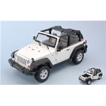 JEEP WRANGLER RUBICON 2007 OPEN WHITE 1:24-27 Welly Auto Stradali Modellino