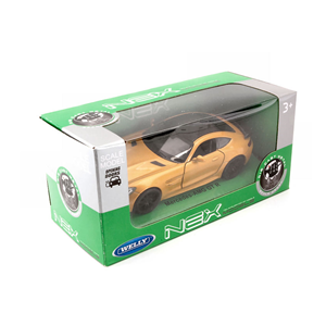 MERCEDES AMG GT-R 2017 METALLIC YELLOW SCALA 1:34-39 cm 11 Welly Auto Stradali Modellino