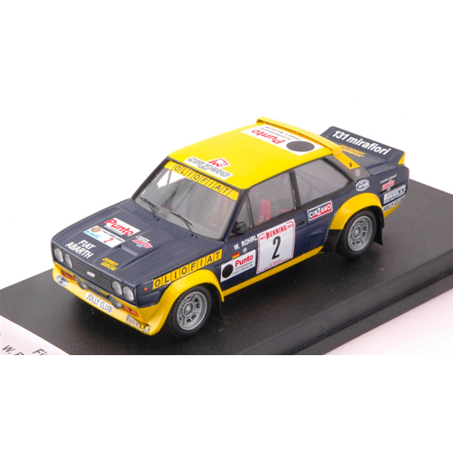 FIAT 131 ABARTH N.2 4th S.MARTINO DI CASTROZZA 1977 ROHRL-GEISTDORFER 1:43 Trofeu Auto Rally Modellino