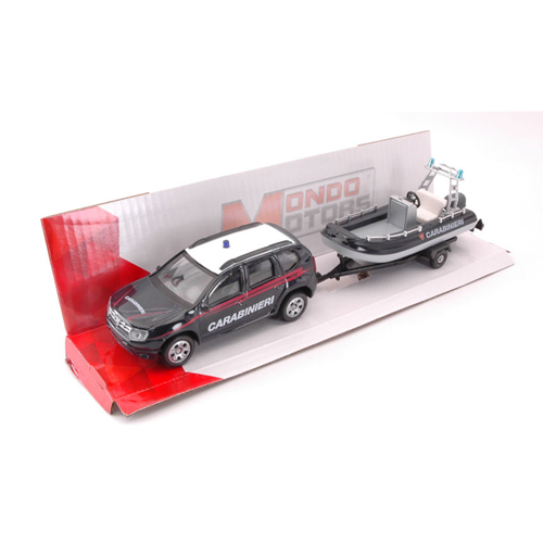 DACIA DUSTER SECURITY + GOMMONE (3 Modellini Polizia + Vigili del Fuoco + Carabinieri) 1:43 Mondo Motors Forze dell'Ordine Modellino