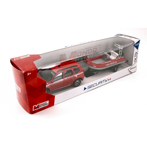 DACIA DUSTER SECURITY + GOMMONE (3 Modellini Polizia + Vigili del Fuoco + Carabinieri) 1:43 Mondo Motors Forze dell'Ordine Modellino