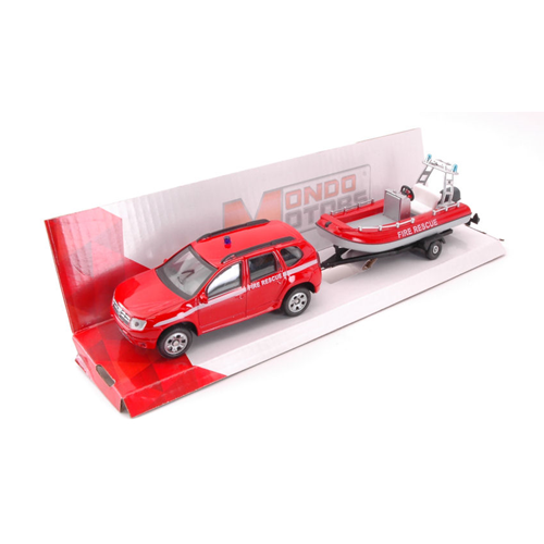 DACIA DUSTER SECURITY + GOMMONE (3 Modellini Polizia + Vigili del Fuoco + Carabinieri) 1:43 Mondo Motors Forze dell'Ordine Modellino