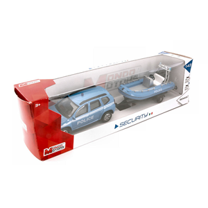 DACIA DUSTER SECURITY + GOMMONE (3 Modellini Polizia + Vigili del Fuoco + Carabinieri) 1:43 Mondo Motors Forze dell'Ordine Modellino