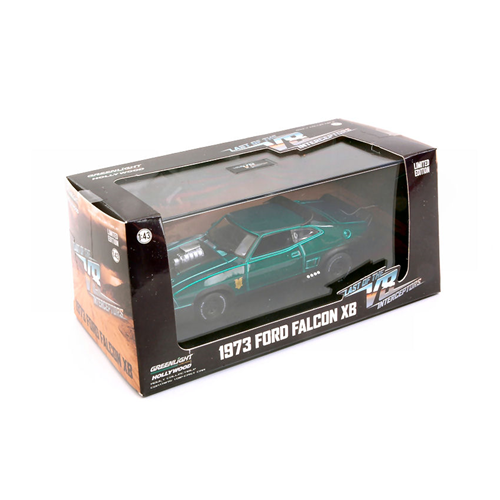FORD FALCON XB 1973 "LAST OF THE V8 INTERCEPTORS 1979" GREEN WHEELS 1:43 Greenlight Movie Modellino