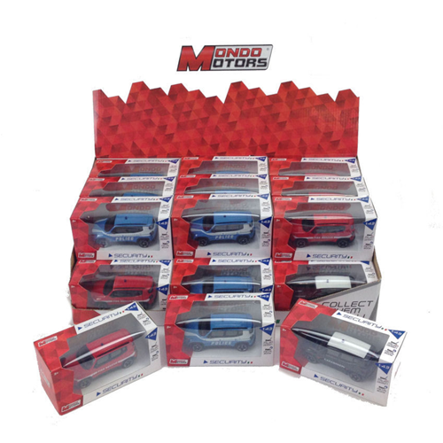 AUTO FORZE ORDINE - SECURITY SERIES (24 Assortite) 1:43 Mondo Motors Forze dell'Ordine Modellino