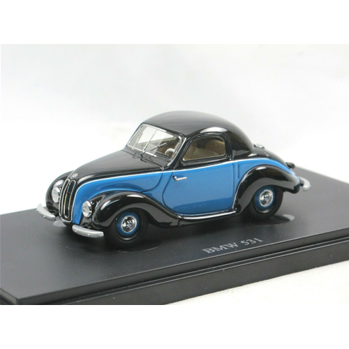 BMW 531 1951 BLACK/BLUE 1:43 Autocult Auto Stradali Modellino